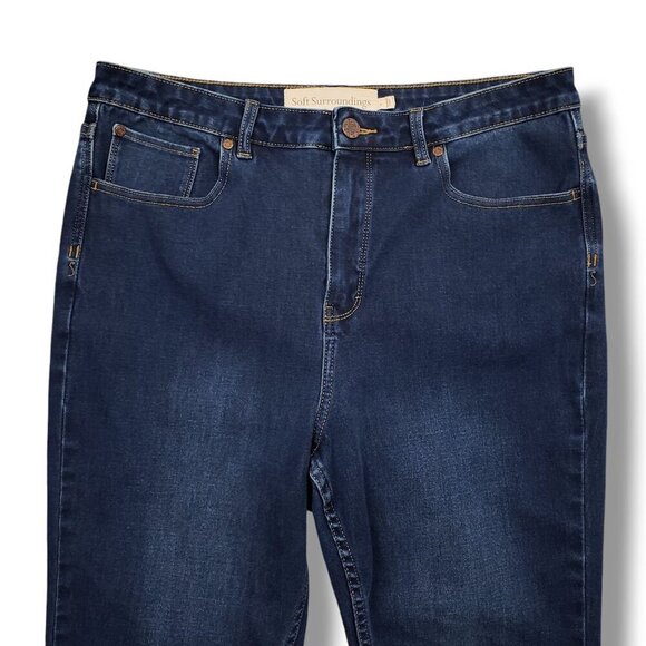Soft Surroundings Skinny Ankle Jeans Womens 14 Ultimate Denim High Rise - Picture 3 of 10